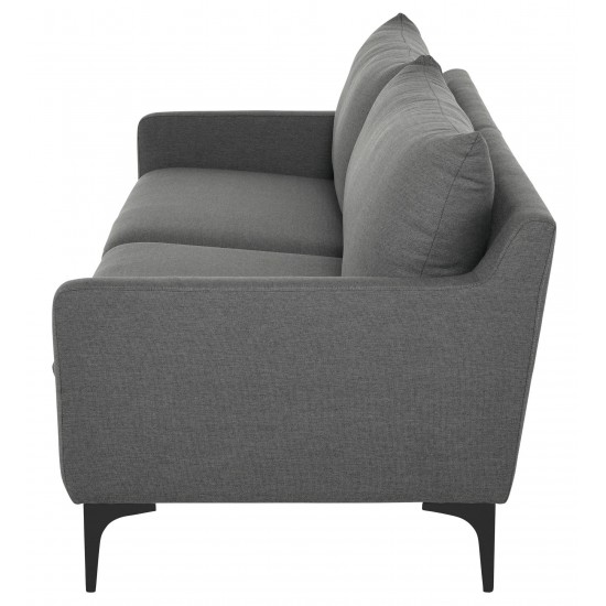 Anders Slate Grey Fabric Triple Seat Sofa, HGSC495