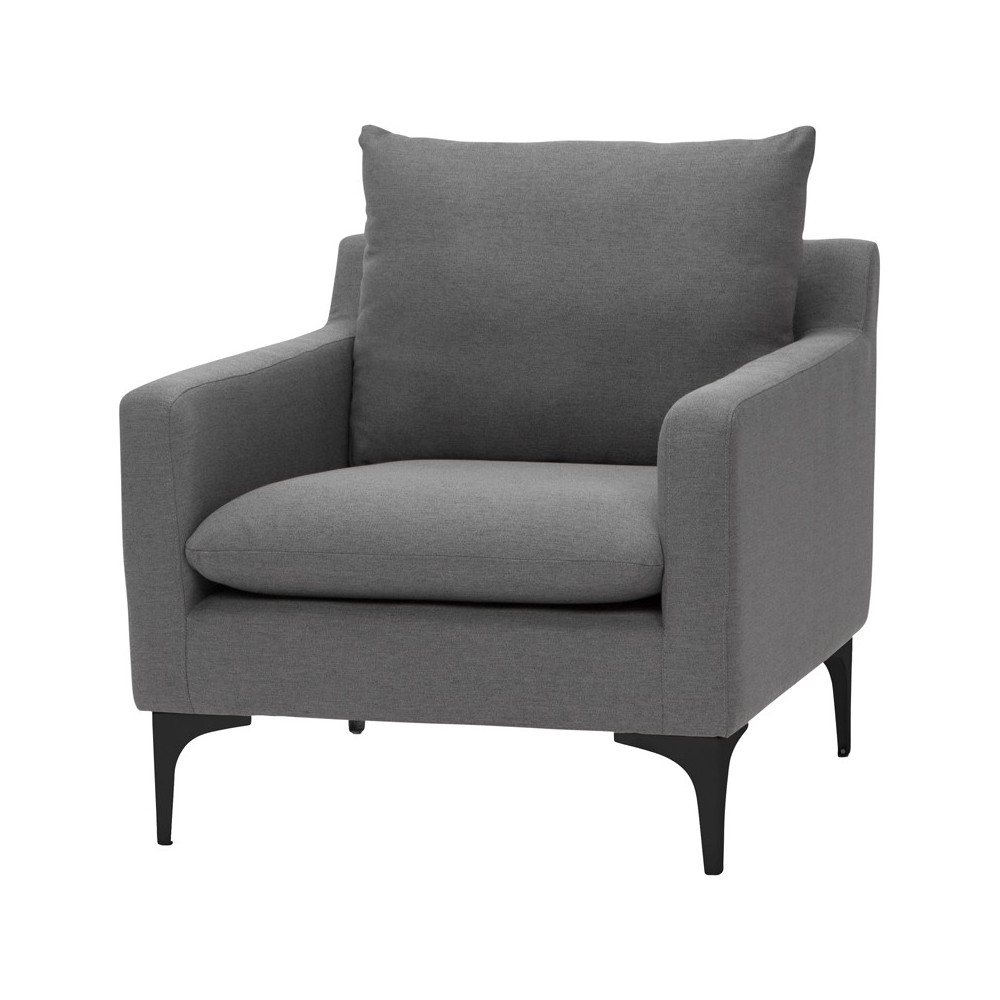 Anders Slate Grey Fabric Single Seat Sofa, HGSC503 Anders Slate Grey Fabric Single Seat Sofa, HGSC503