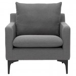 Anders Slate Grey Fabric Single Seat Sofa, HGSC503
