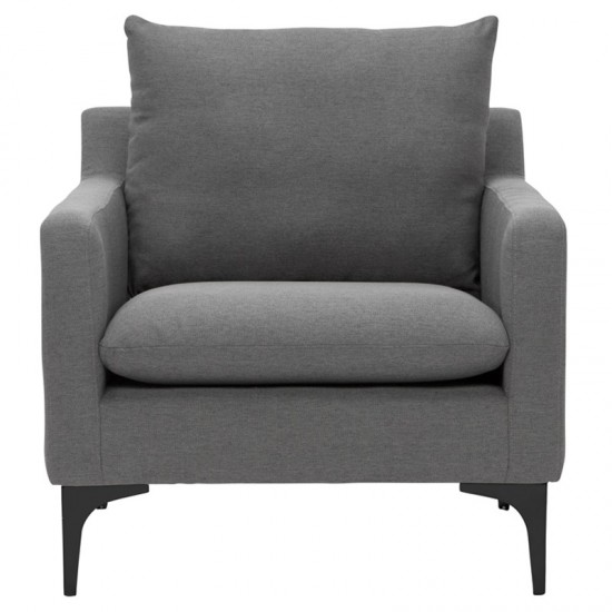 Anders Slate Grey Fabric Single Seat Sofa, HGSC503