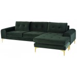 Colyn Emerald Green Fabric Sectional Sofa, HGSC507