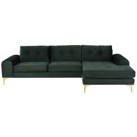 Colyn Emerald Green Fabric Sectional Sofa, HGSC507