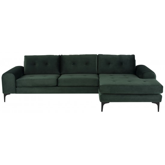 Colyn Emerald Green Fabric Sectional Sofa, HGSC512