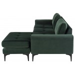 Colyn Emerald Green Fabric Sectional Sofa, HGSC512