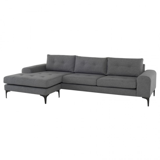 Colyn Shale Grey Fabric Sectional Sofa, HGSC513