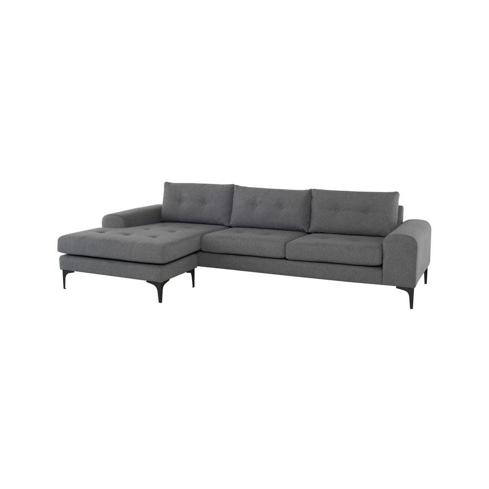 Colyn Shale Grey Fabric Sectional Sofa, HGSC513