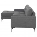 Colyn Shale Grey Fabric Sectional Sofa, HGSC513