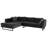 Janis Shadow Grey Fabric Sectional Sofa, HGSC521