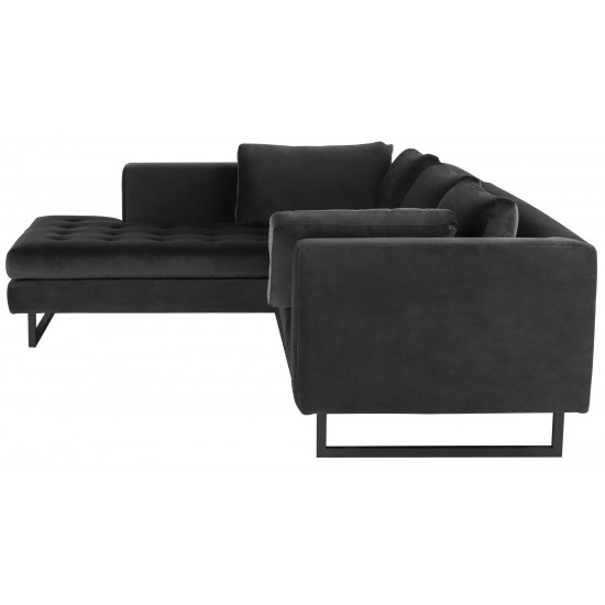 Janis Shadow Grey Fabric Sectional Sofa, HGSC521