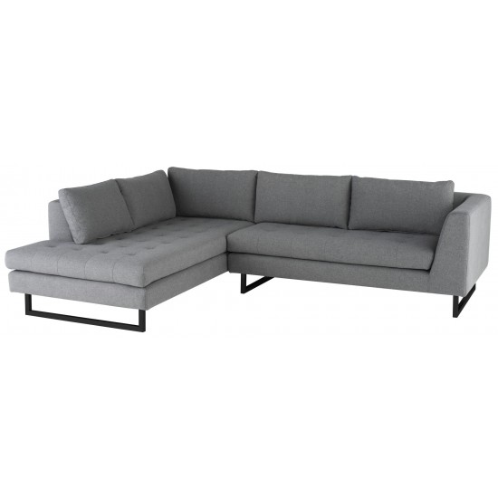 Janis Shale Grey Fabric Sectional Sofa, HGSC523