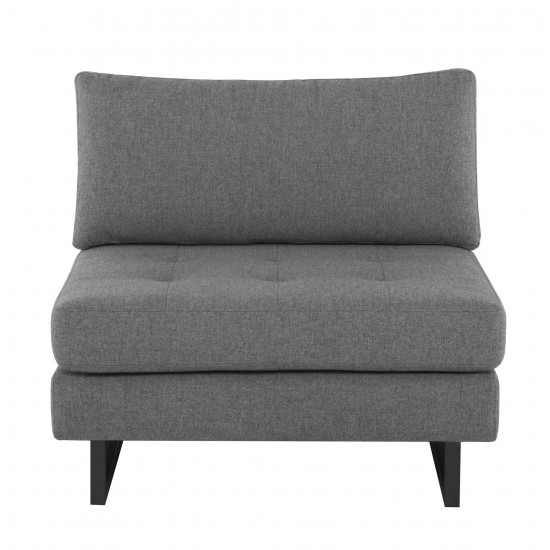 Janis Shale Grey Fabric Armless Sofa Seat, HGSC543