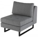 Janis Shale Grey Fabric Armless Sofa Seat, HGSC553