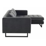 Matthew Shadow Grey Fabric Sectional Sofa, HGSC560