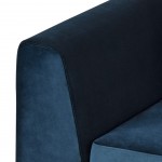 Matthew Midnight Blue Fabric Sectional Sofa, HGSC561