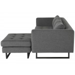 Matthew Shale Grey Fabric Sectional Sofa, HGSC562