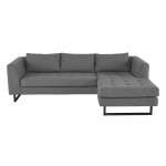 Matthew Shale Grey Fabric Sectional Sofa, HGSC562