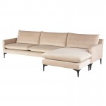 Anders Nude Fabric Sectional Sofa, HGSC566