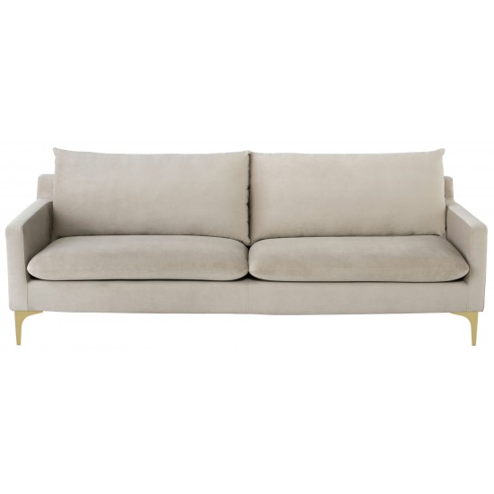 Anders Nude Fabric Triple Seat Sofa, HGSC568