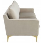 Anders Nude Fabric Triple Seat Sofa, HGSC568