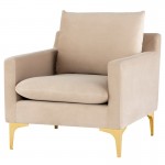 Anders Nude Fabric Single Seat Sofa, HGSC571
