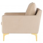 Anders Nude Fabric Single Seat Sofa, HGSC571