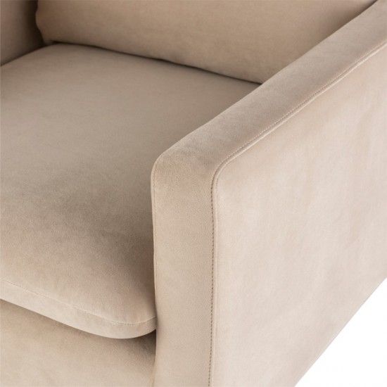 Anders Nude Fabric Single Seat Sofa, HGSC571