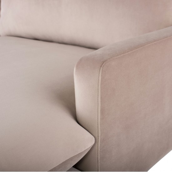 Anders Blush Fabric Sectional Sofa, HGSC573
