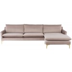 Anders Blush Fabric Sectional Sofa, HGSC574