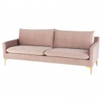 Anders Blush Fabric Triple Seat Sofa, HGSC577