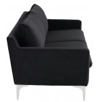 Anders Black Fabric Triple Seat Sofa, HGSC582