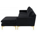 Anders Black Fabric Sectional Sofa, HGSC583