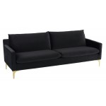 Anders Black Fabric Triple Seat Sofa, HGSC586