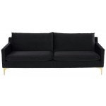 Anders Black Fabric Triple Seat Sofa, HGSC586