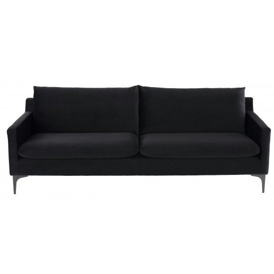 Anders Black Fabric Triple Seat Sofa, HGSC587