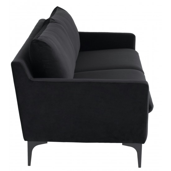 Anders Black Fabric Triple Seat Sofa, HGSC587