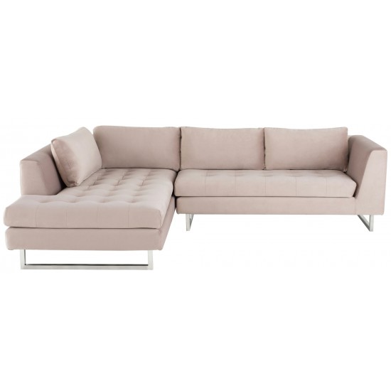 Janis Blush Fabric Sectional Sofa, HGSC591