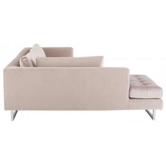 Janis Blush Fabric Sectional Sofa, HGSC591