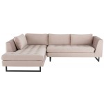 Janis Blush Fabric Sectional Sofa, HGSC592