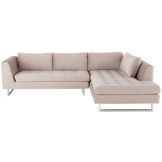 Janis Blush Fabric Sectional Sofa, HGSC593