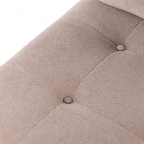 Janis Blush Fabric Armless Sofa Seat, HGSC595