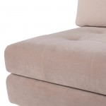 Janis Blush Fabric Armless Sofa Seat, HGSC596