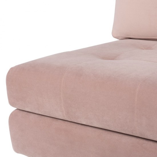 Janis Blush Fabric Armless Sofa Seat, HGSC598