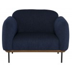 Benson True Blue Fabric Single Seat Sofa