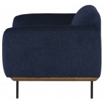 Benson True Blue Fabric Single Seat Sofa