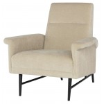 Mathise Almond Fabric Occasional Chair