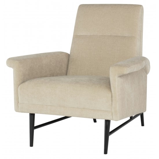 Mathise Almond Fabric Occasional Chair