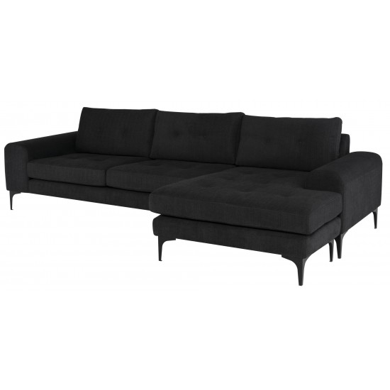 Colyn Coal Fabric Sectional Sofa, HGSC622