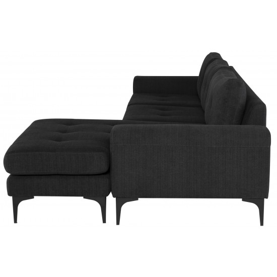 Colyn Coal Fabric Sectional Sofa, HGSC622