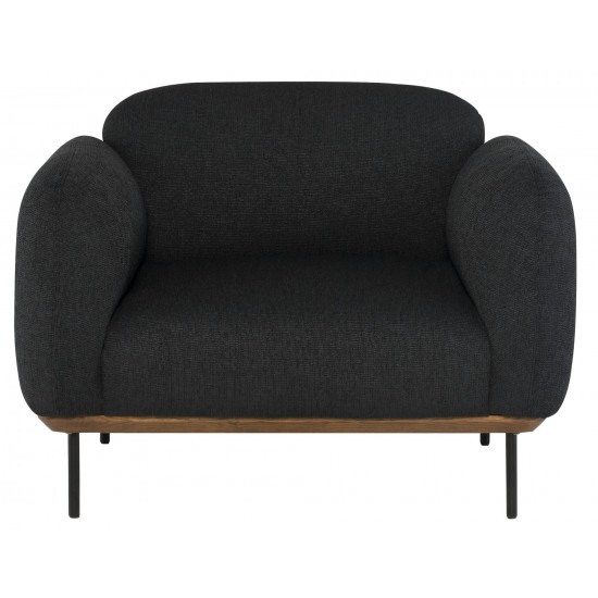 Benson Activated Charcoal Fabric Single Seat Sofa