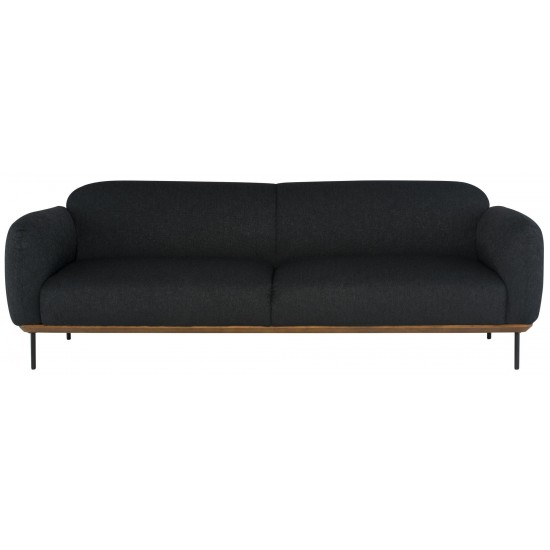 Benson Activated Charcoal Fabric Triple Seat Sofa